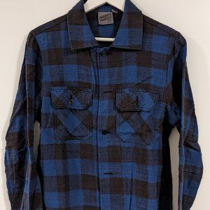 Naked & famous slubby buffalo check work shirt